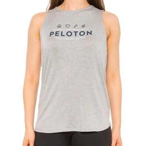 NWT PELOTON T-Back Tank Top Grey XL Exercise Top T-Back